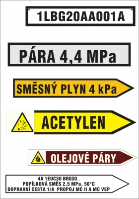 Potrubní štítky