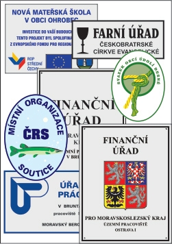 Instituce a další