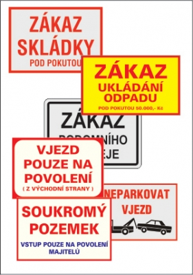 Informační, zákazové