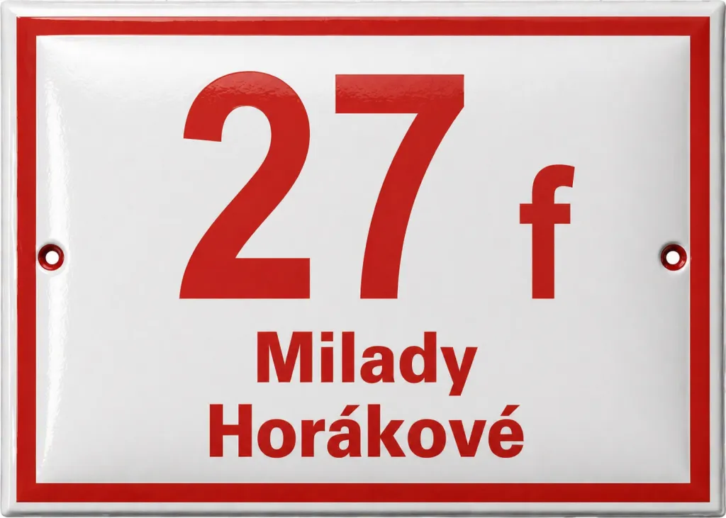 Smaltované domovní číslo Brno. C.BR.4