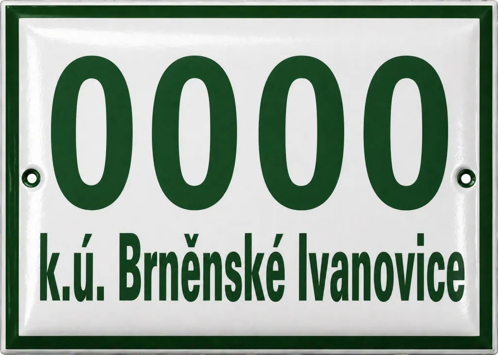 Smaltované domovní číslo Brno. C.BR.3