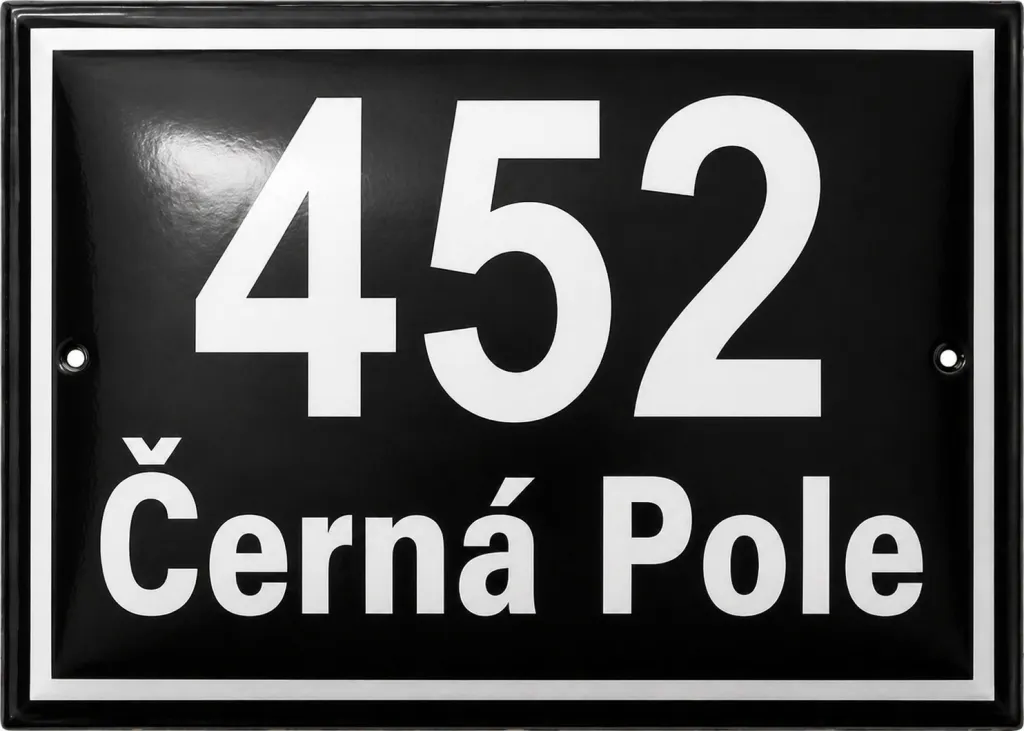 Smaltované domovní číslo Brno. C.BR.1