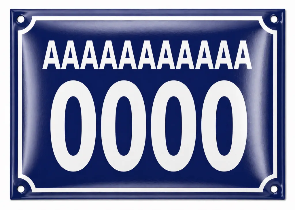 Smaltovaná cedule  jako DAR číslo 20