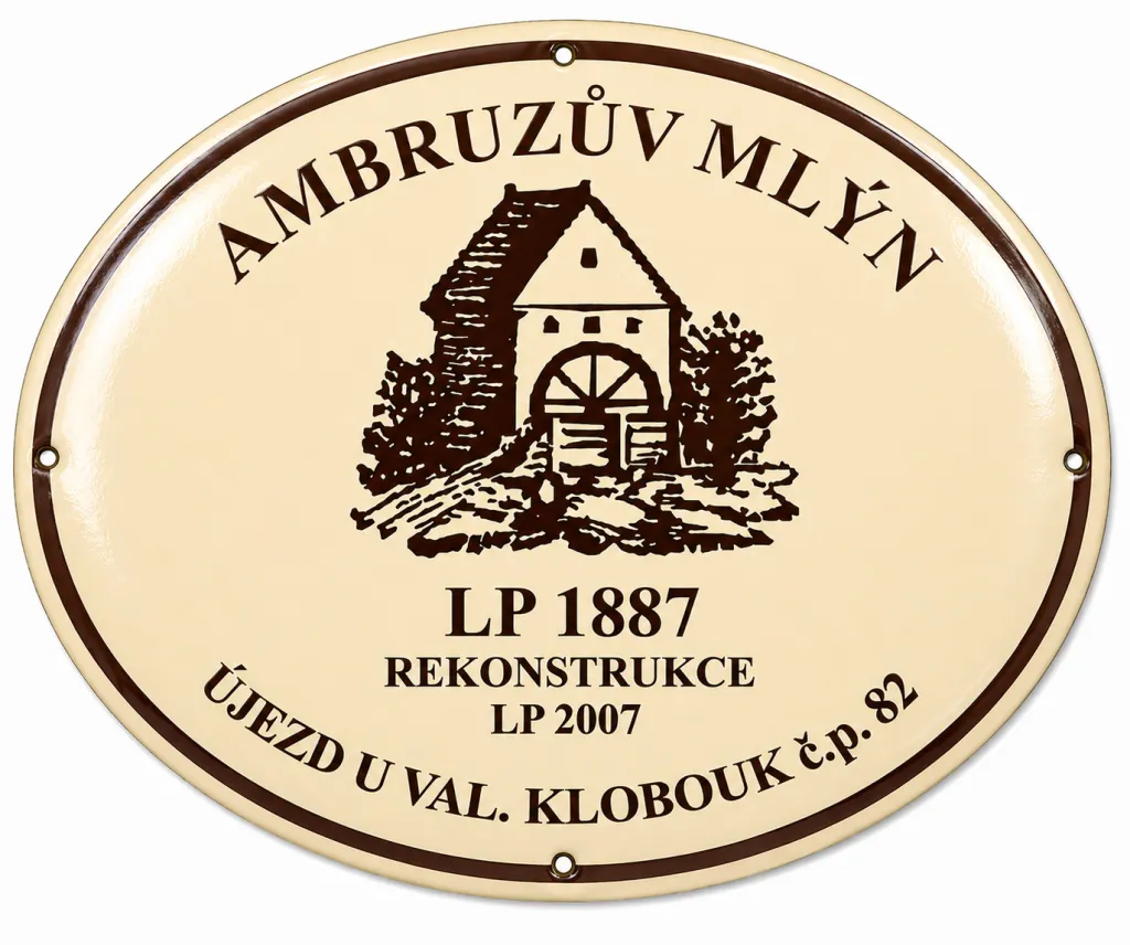 Smaltovaná cedule Dar pro 21 ovál