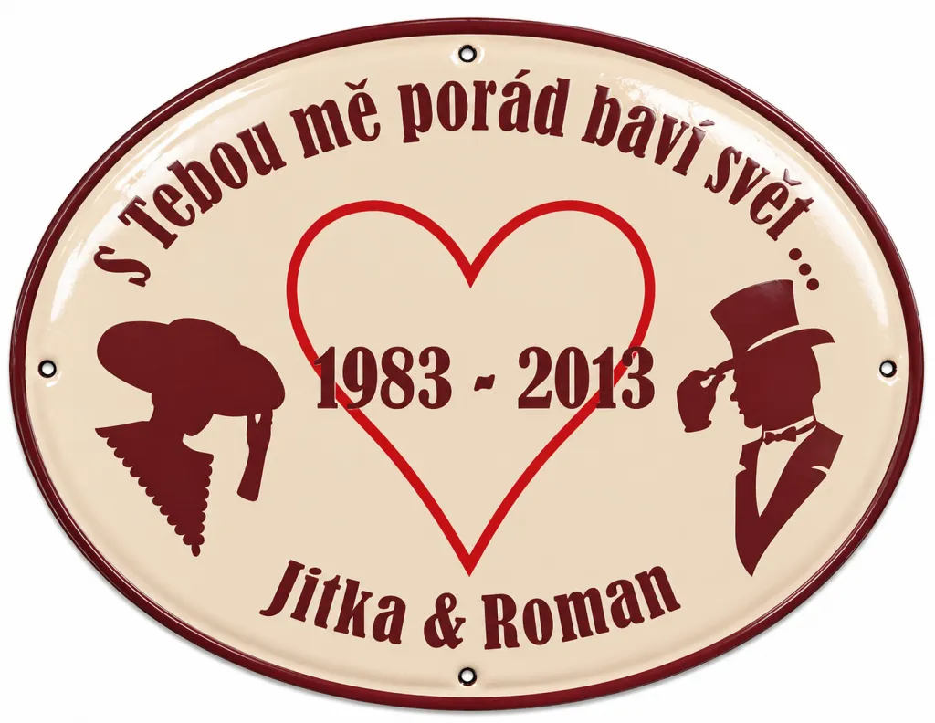 Smaltovaná cedule Dar pro 29 ovál