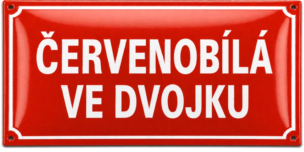 Smaltovaná uliční cedule. O-ulice 13