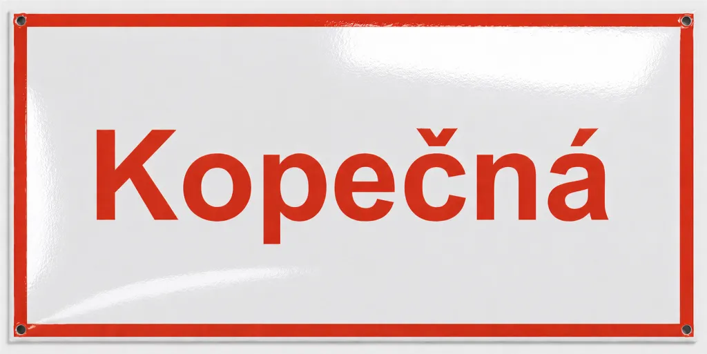 Smaltovaná uliční cedule. O-ulice 53