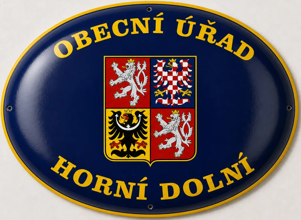 Smaltovaná cedule se státním znakem U13-urad 4
