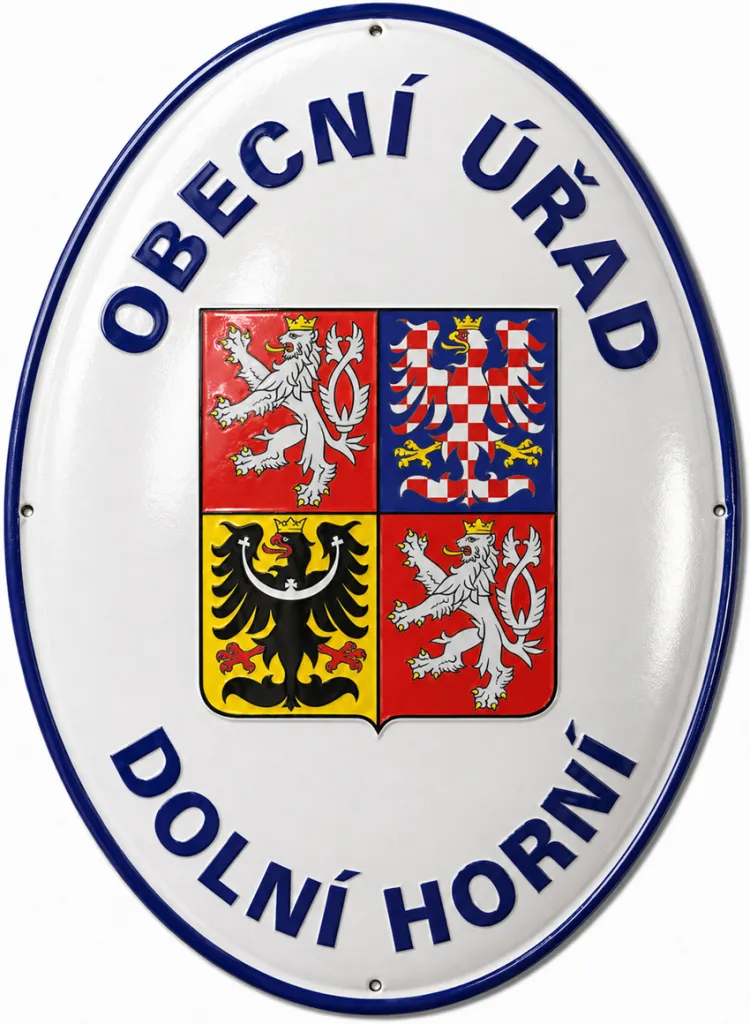 Smaltovaná cedule se státním znakem U12-urad 1