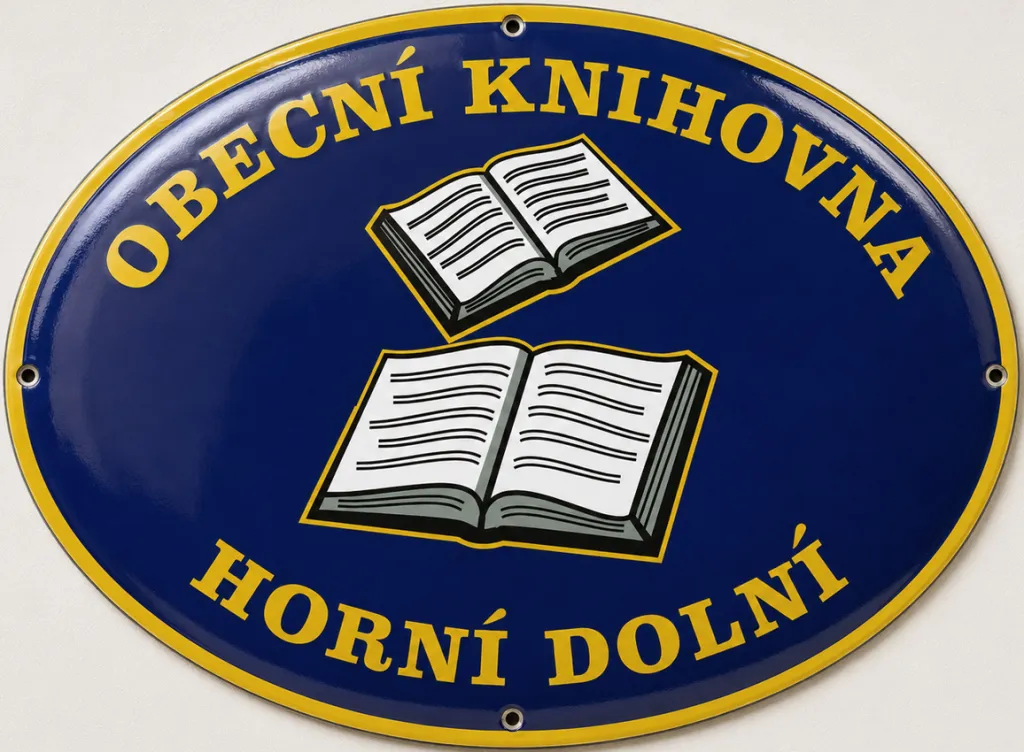 Smaltovaný ovál pro knihovnu K11-kniha 4