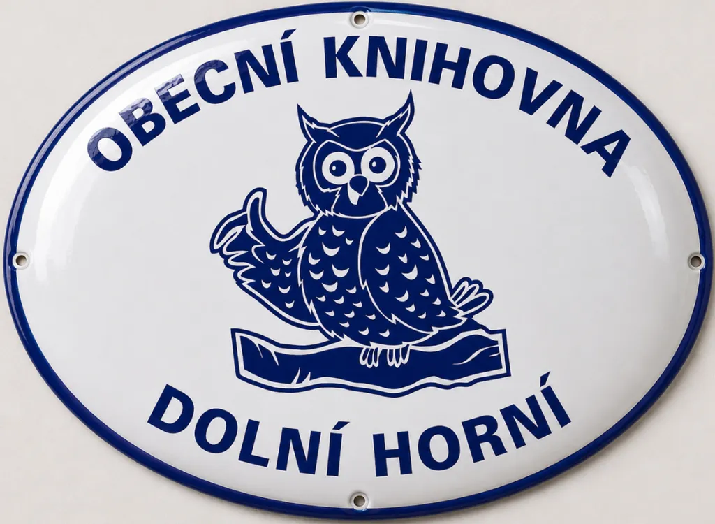 Smaltovaný ovál pro knihovnu K11-kniha 1