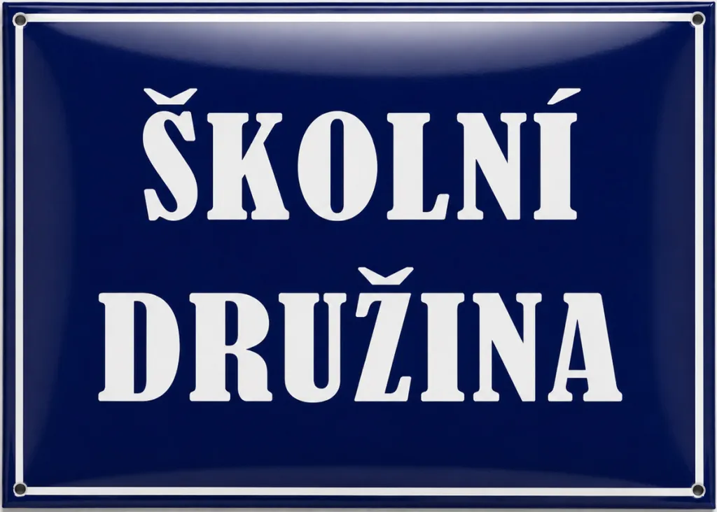 Smaltovaná cedule pro školu A1-skola 2