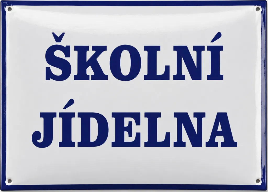 Smaltovaná cedule pro školu A1-skola 3