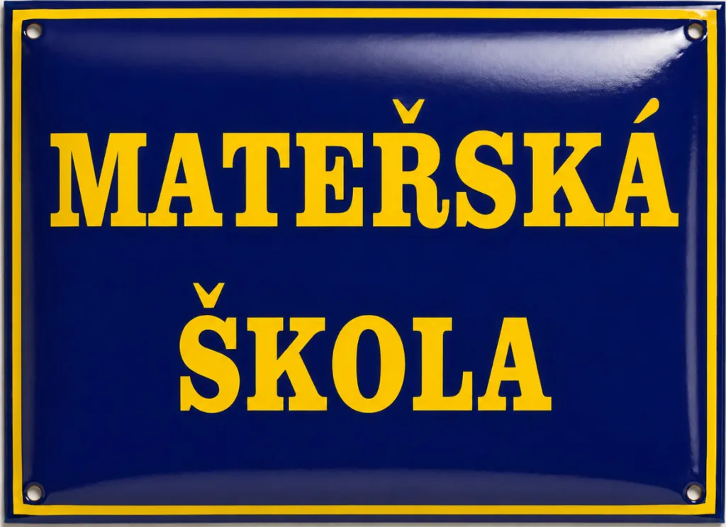 Smaltovaná cedule pro školku A1-skola 4
