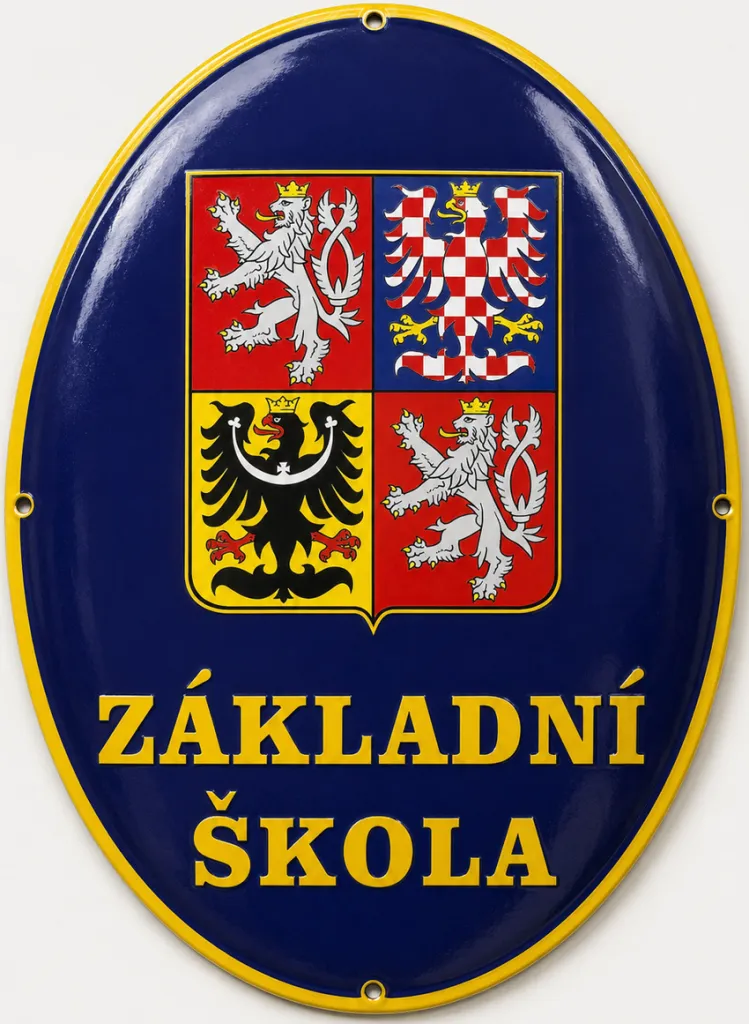 Smaltovaná cedule pro školu (školku) v oválu A10-skola 4