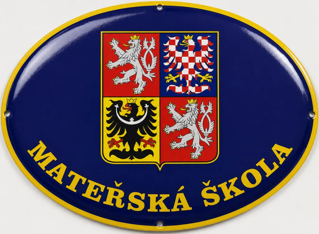 Smaltovaná cedule pro školu (školku) v oválu A11-skola 4