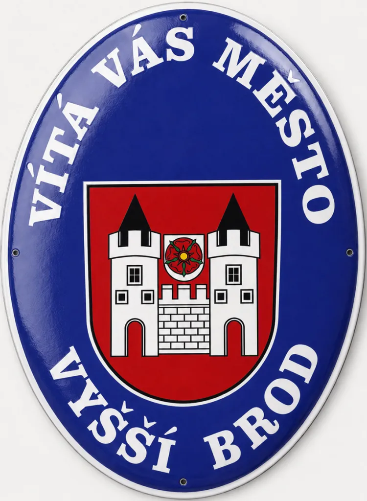 Smaltovaná vítající nebo loučící cedule -vitej 8