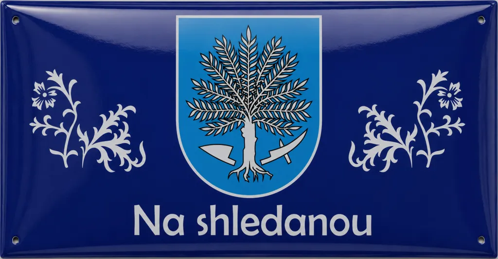 Smaltovaná vítající nebo loučící cedule -vitej 5