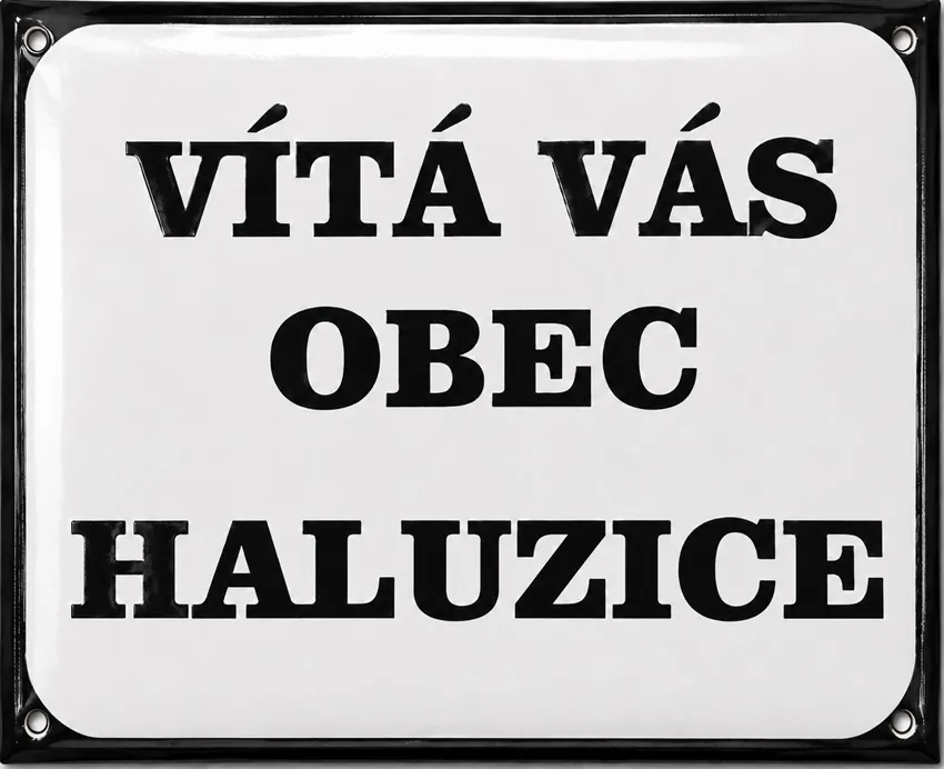 Smaltovaná vítající nebo loučící cedule -vitej 2