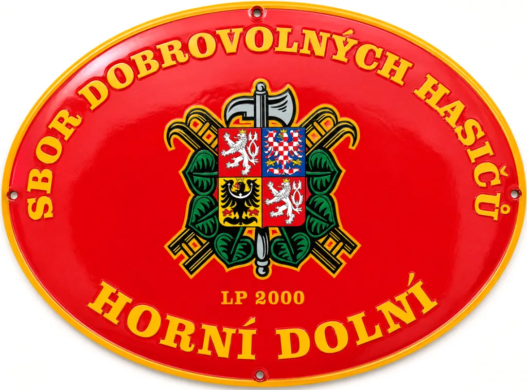 Smaltovaná cedule pro hasiče H18-sdh 4