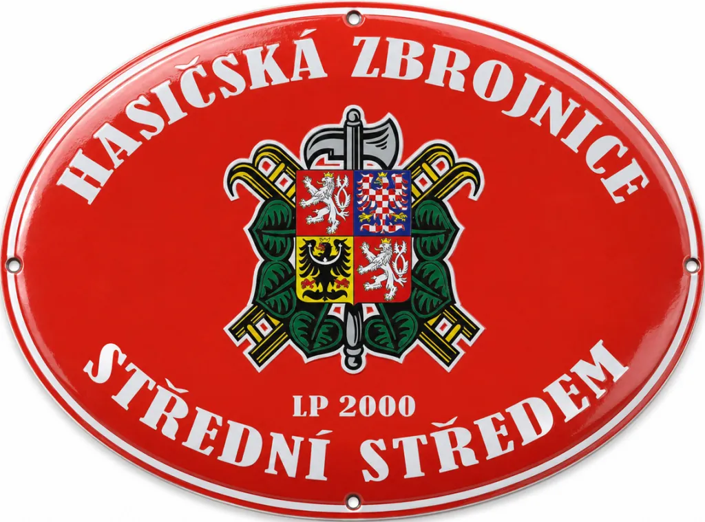 Smaltovaná cedule pro hasiče H17-sdh 2