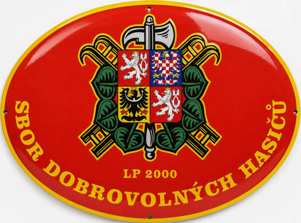 Smaltovaná cedule pro hasiče H14-sdh 4