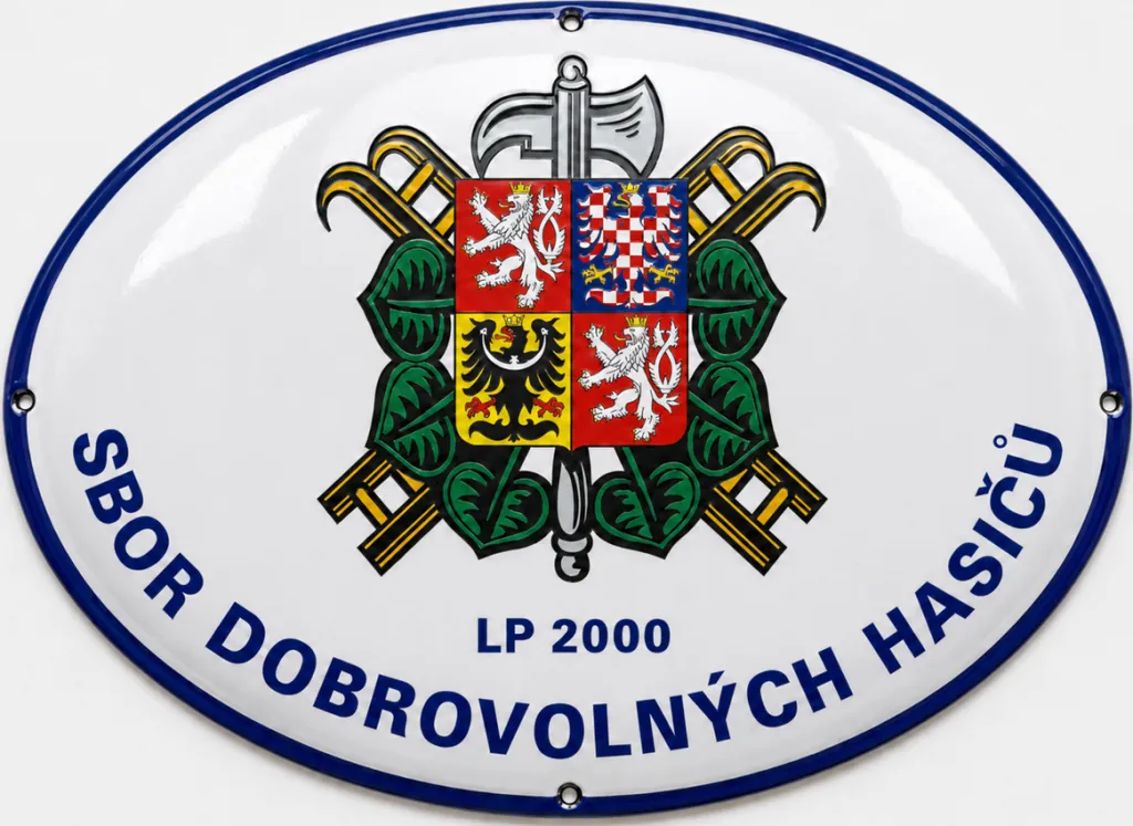 Smaltovaná cedule pro hasiče H14-sdh 1