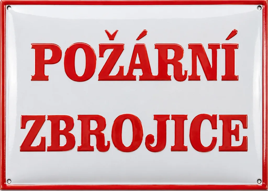 Smaltovaná cedule pro hasiče H1-sdh 3