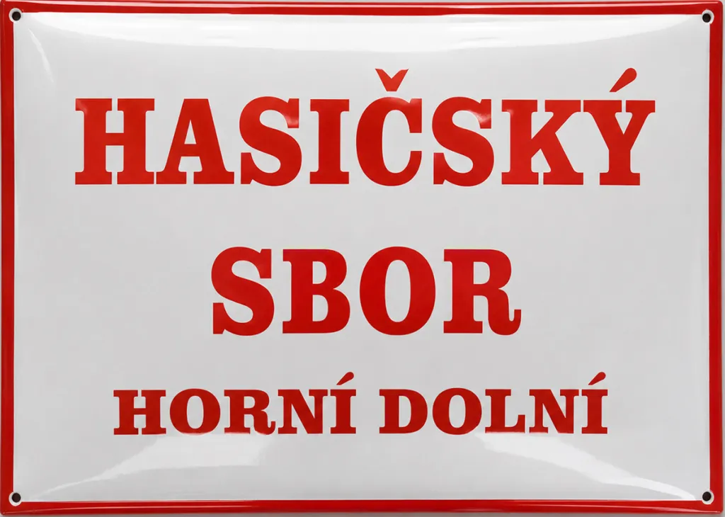 Smaltovaná cedule pro hasiče H2-sdh 3