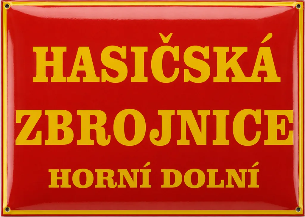 Smaltovaná cedule pro hasiče H2-sdh 4