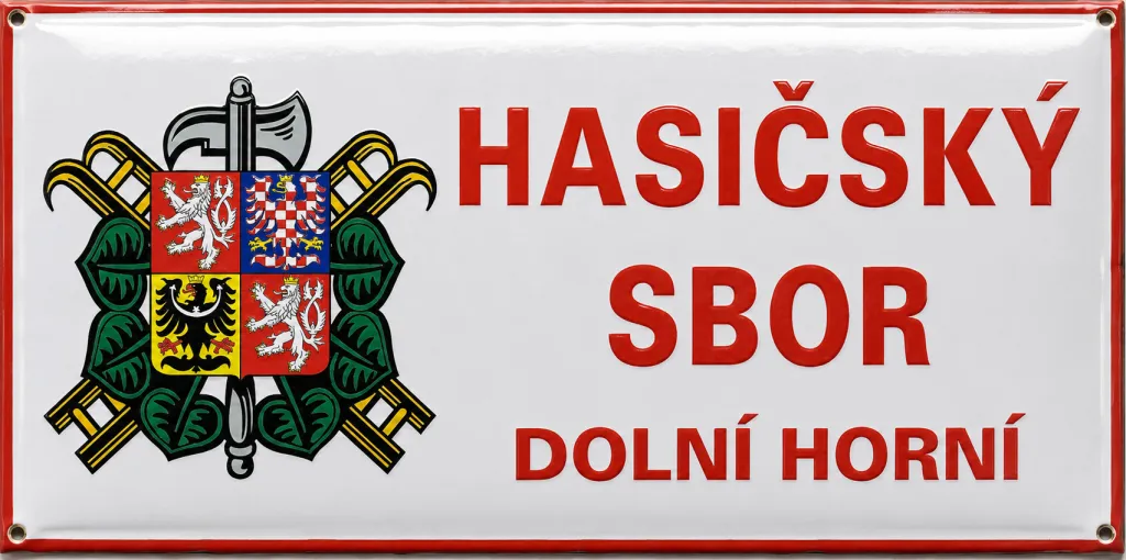 Smaltovaná cedule pro hasiče H4-sdh 1