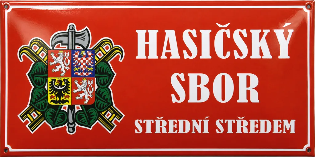 Smaltovaná cedule pro hasiče H4-sdh 2