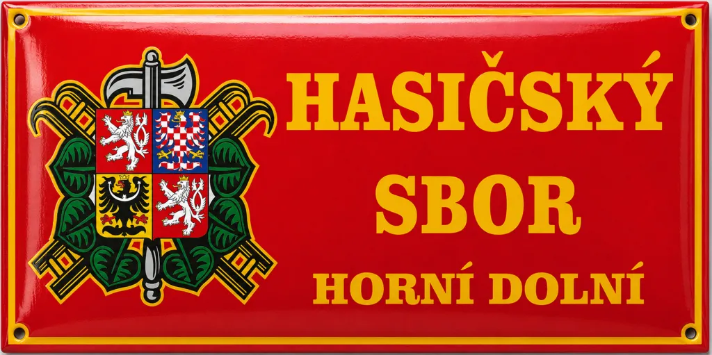 Smaltovaná cedule pro hasiče H4-sdh 3