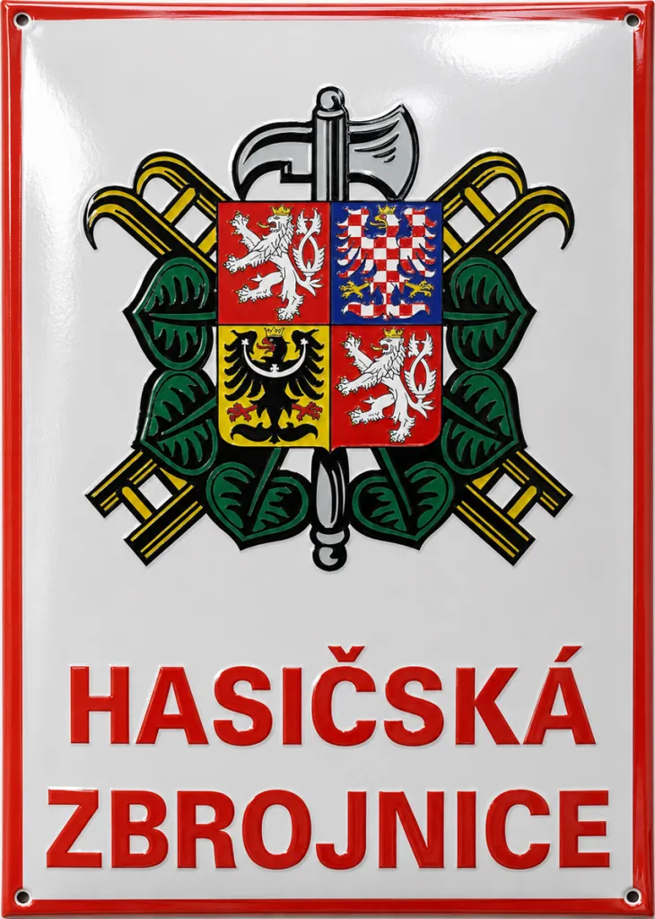 Smaltovaná cedule pro hasiče H5-sdh 1
