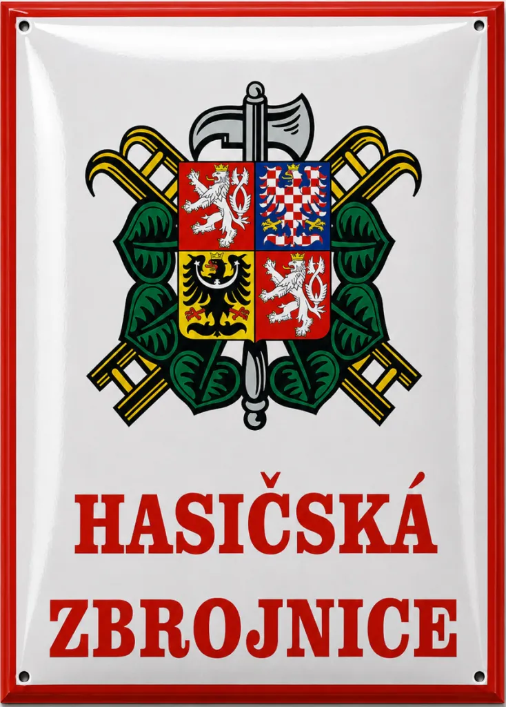 Smaltovaná cedule pro hasiče H5-sdh 3