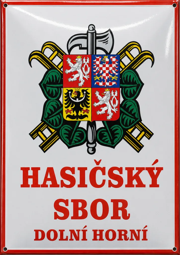 Smaltovaná cedule pro hasiče H6-sdh 3