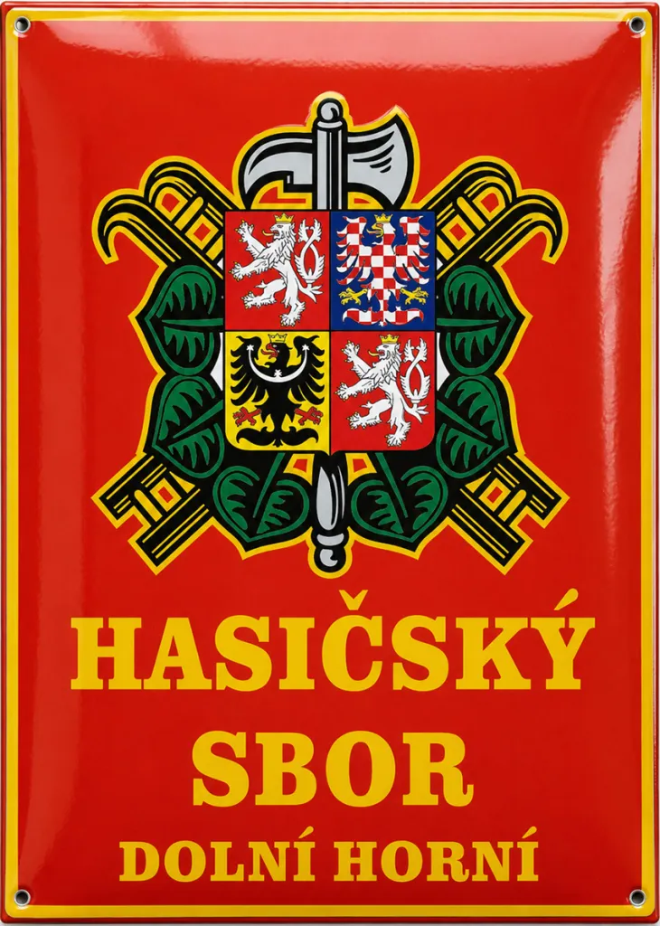 Smaltovaná cedule pro hasiče H6-sdh 4