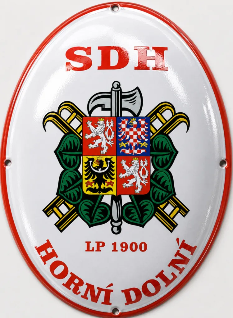 Smaltovaná cedule pro hasiče H10-sdh 3
