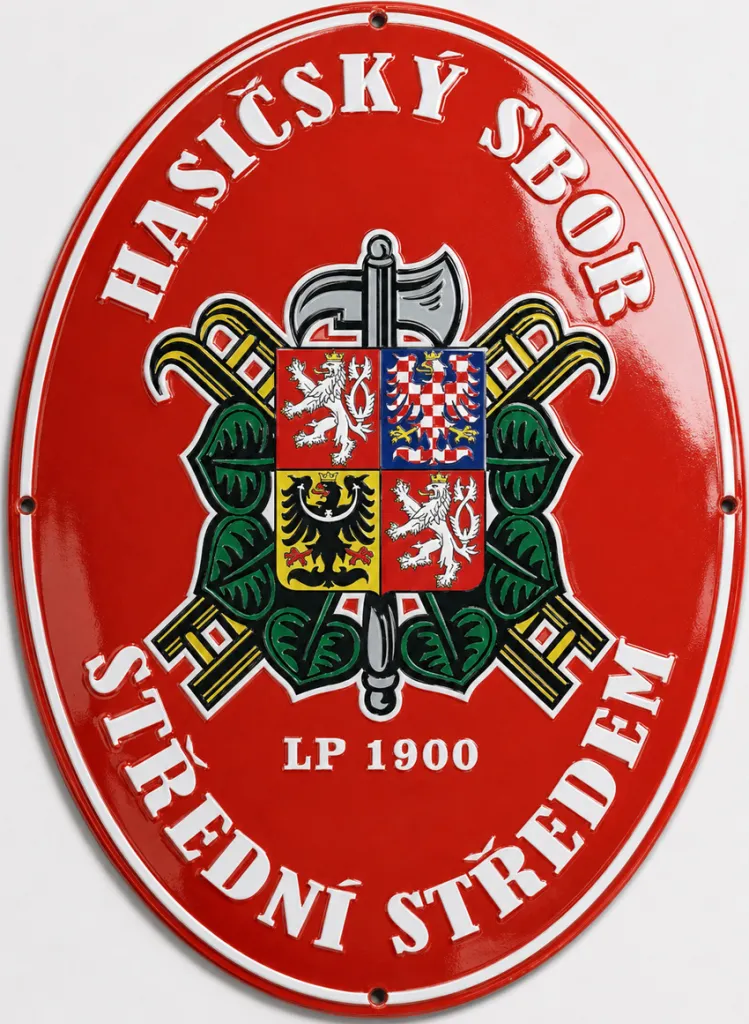 Smaltovaná cedule pro hasiče H13-sdh 2