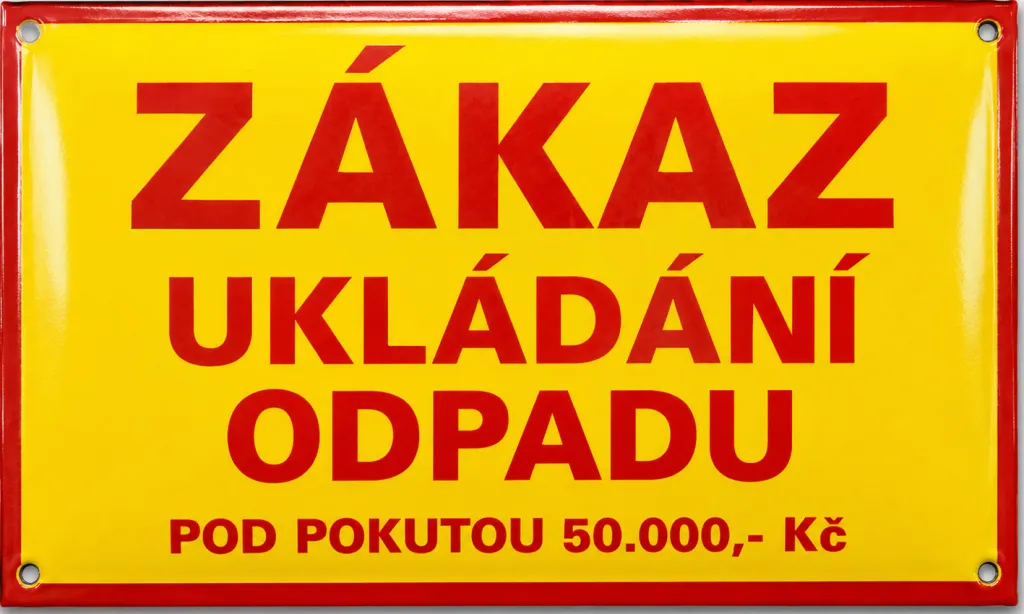Smaltovaná informační zákazová cedule S2-zakaz 1