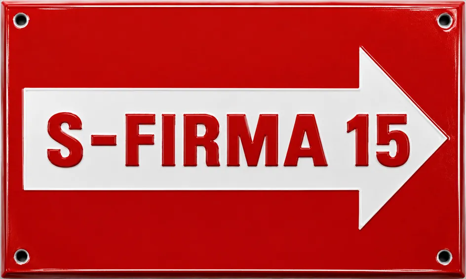 Smaltovaná cedule S-firma 15