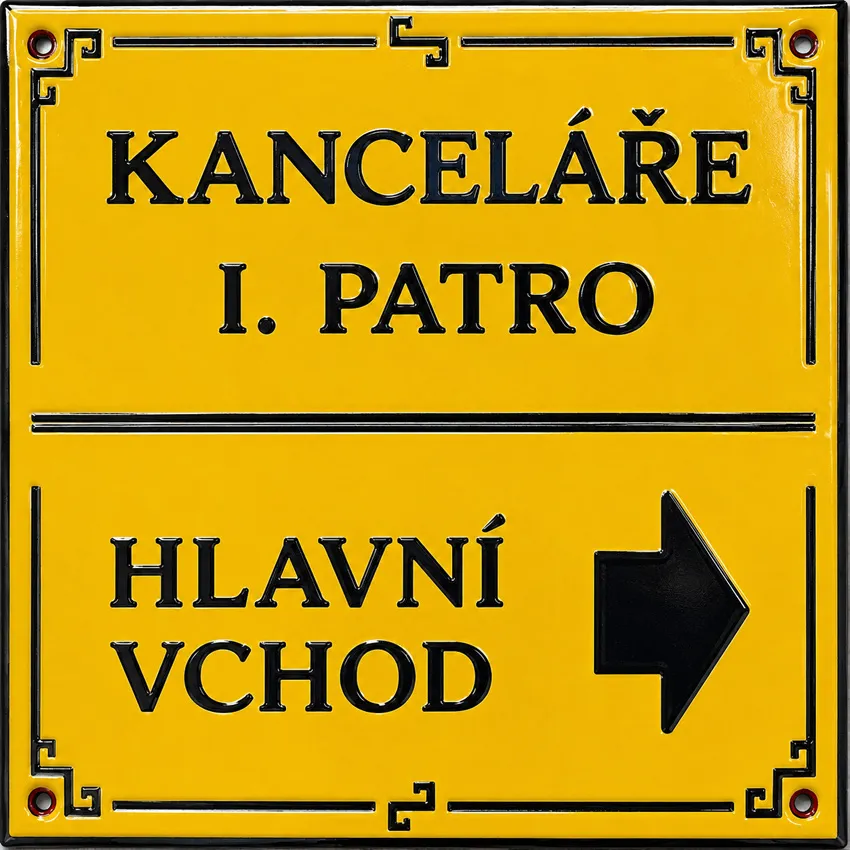 Smaltovaná cedule S-firma 12