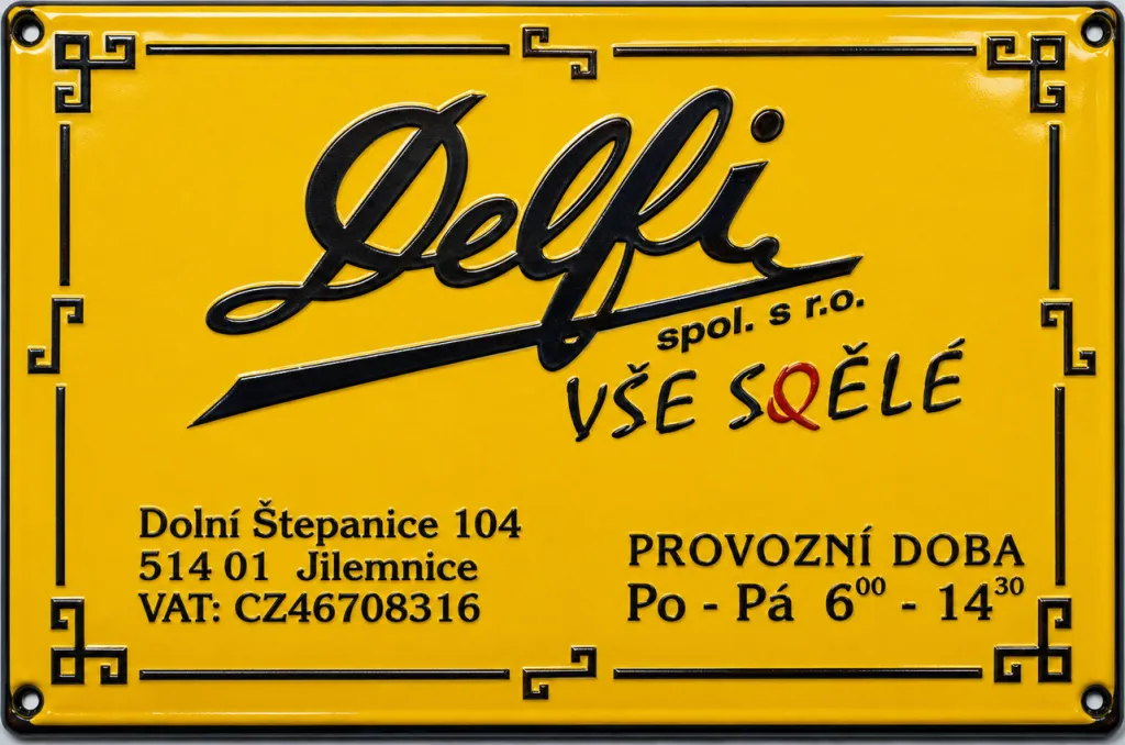 Smaltovaná cedule S-firma 4