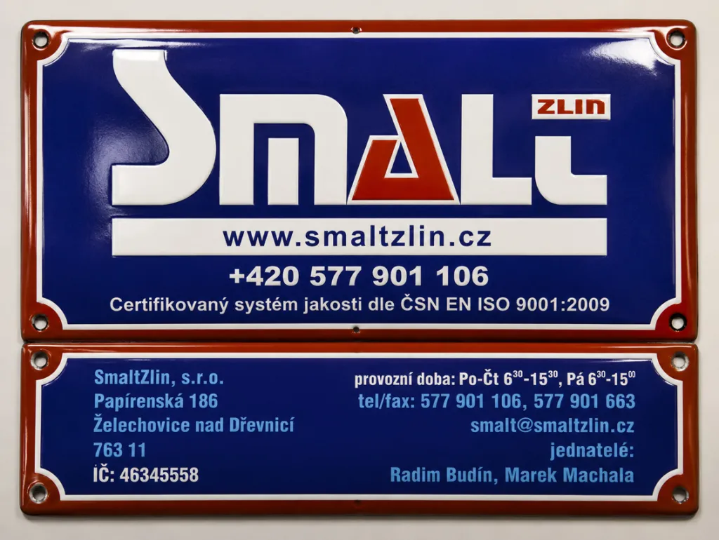 Smaltovaná cedule S-firma 1
