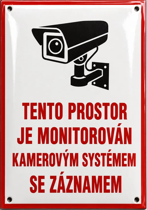 Smaltovaná cedule kamera S-mon 3