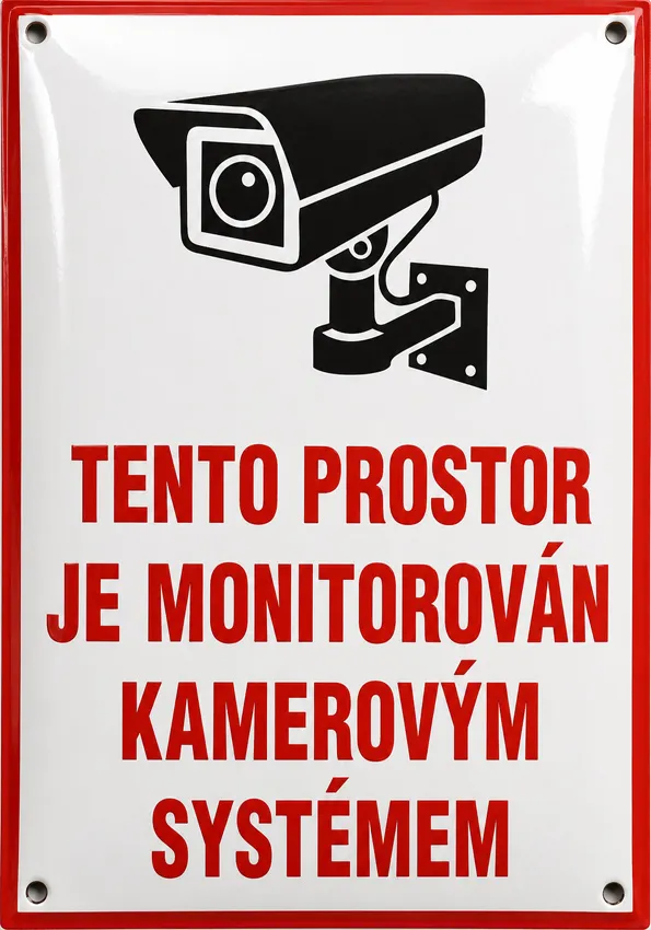 Smaltovaná cedule kamera S-mon 2