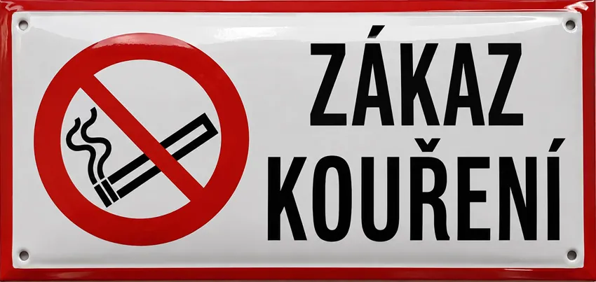 Smaltovaná kuřácká cedule S-smok 5