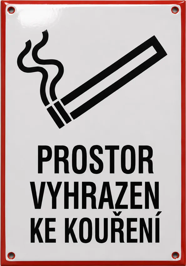 Smaltovaná kuřácká cedule S-smok 4