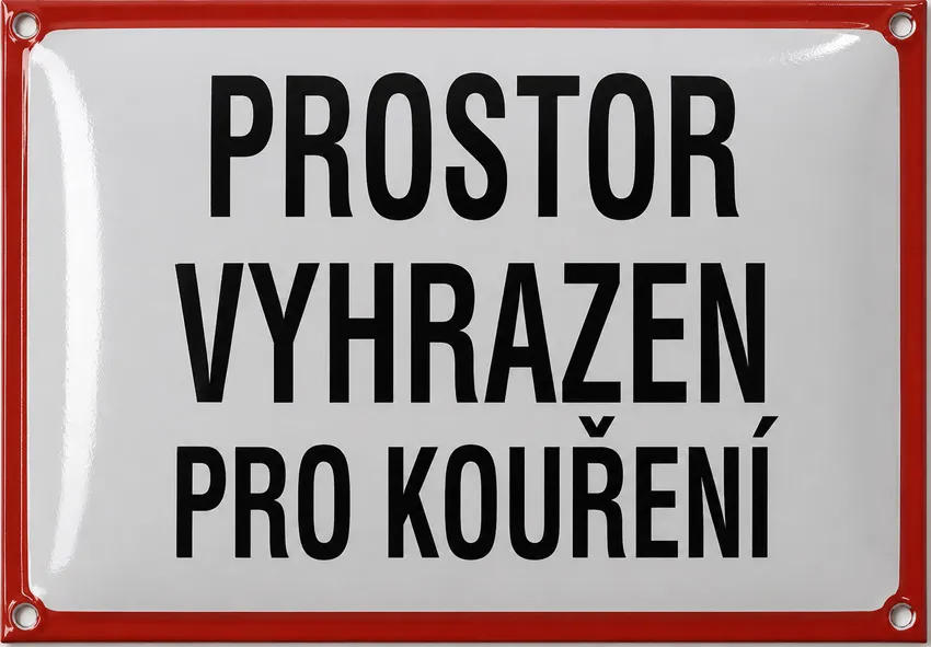 Smaltovaná kuřácká cedule S-smok 3