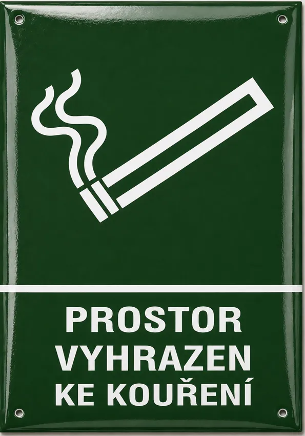 Smaltovaná kuřácká cedule S-smok 2